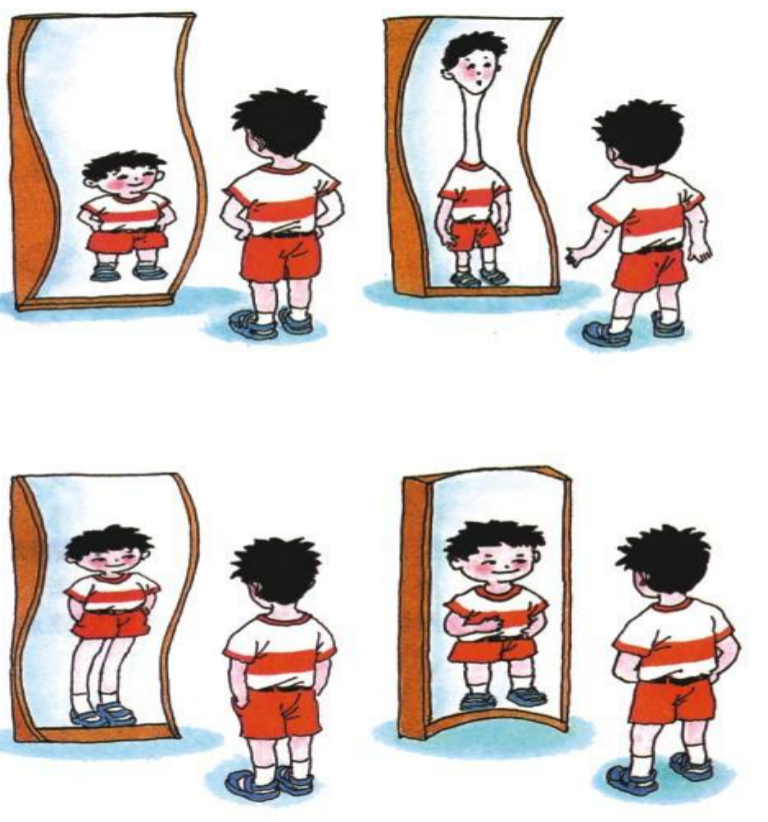 听完神奇的哈哈镜故事,小朋友们就要来学习如何朗诵哈哈镜的儿歌啦.